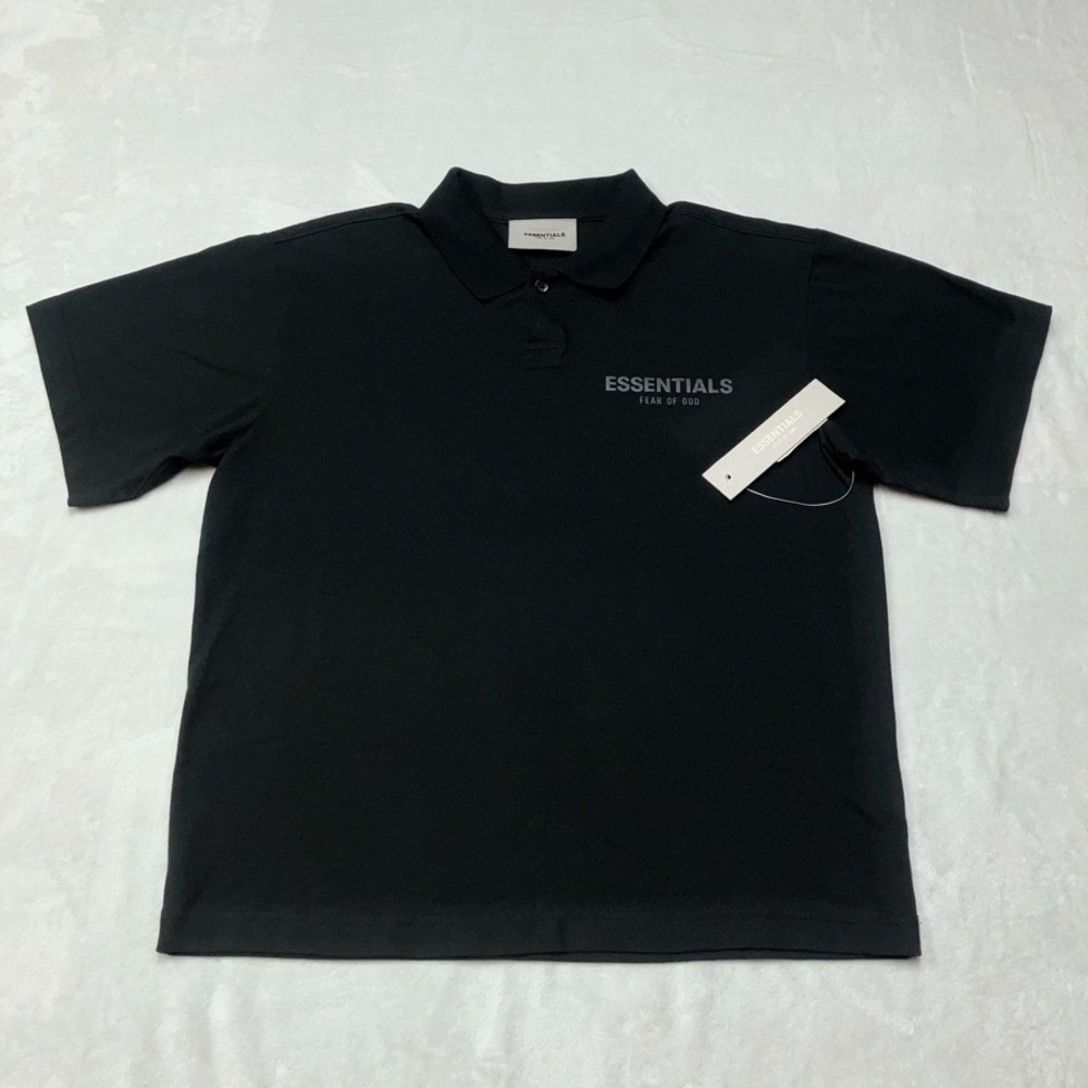 NWT Essentials Fear‎ of God Polo Shirt Youth Kids Size XL 12 Years Black